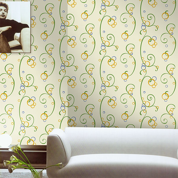 rolled leaf pvc wallpaepr